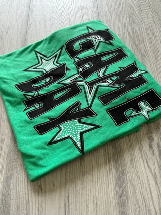 Game Day with Patterned STARS - Screen Printed Graphic Tee