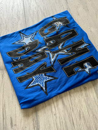Game Day with Patterned STARS - Screen Printed Graphic Tee