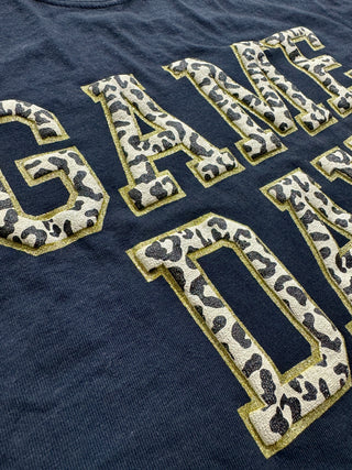 GAME DAY - Leopard PUFF Plus GLITTER - Screen Printed Graphic Tee