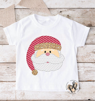 DTG  Christmas  Santa Claus  santa face  Santa  peachy keen prints  graphic tshirt  youth  youth size  youth print  girls  popular  Popular Christmas  trendy  trending