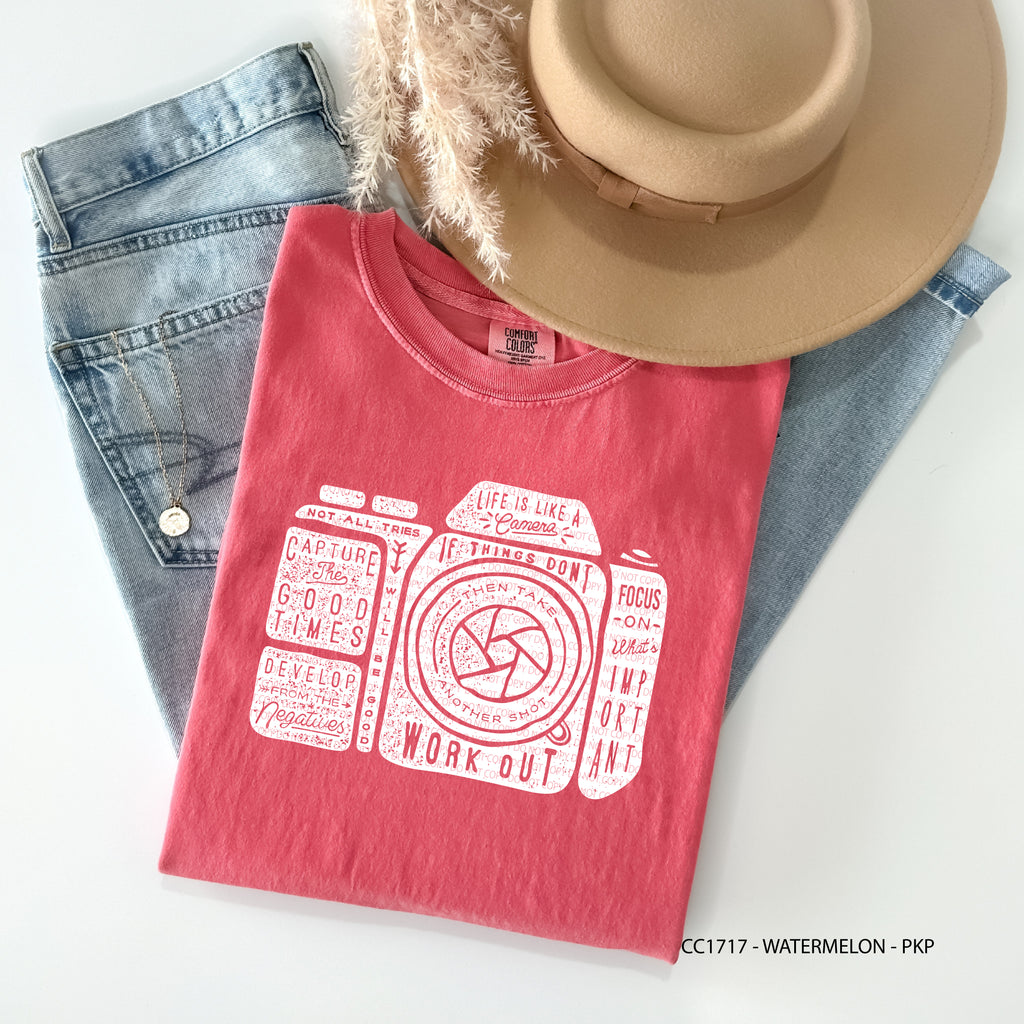 Camera - Positivity - Screen Printed Graphic Tee – Peachy Keen Prints