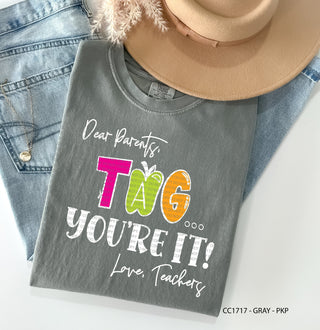 trendy  trending  soft ink  simple  Sayings  Saying  ready to press  popular  Phrases  Phrase  peachy keen prints  PARA  DTF Transfer  DTF Printed Transfer  DTF Printed Design  DTF Printed  DTF Print Transfer  DTF Print Design  DTF Print  DTF  dear parents tag you're it love the teachers  cute  bright colors  bright