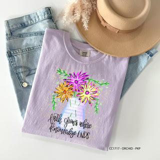 with daisies  watercolor faith  trendy  trending  Sayings  Saying  ready to press  pretty floral  popular  Pink  Phrases  Phrase  peachy keen prints  pastels  Orange  hand drawn floral  hand drawn  Green  floral  faith grows where knowledge ends  DTF Transfer  DTF Printed Transfer  DTF Printed Design  DTF Printed  DTF Print Transfer  DTF Print Design  DTF Print  DTF  daisies  cute  colorful  bright floral  blue