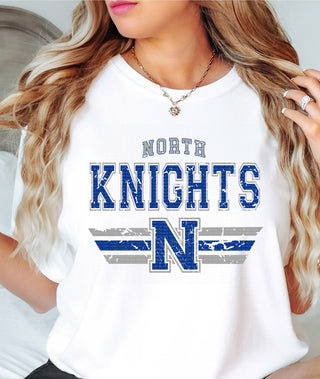 WHOLESALE ONLY - CUSTOMIZE IT - Distressed Stripes Design - School Spirit - Comfort Colors SS Tee
