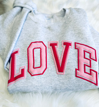 LOVE - 2 Color Puff Screenprinted Sweatshirt