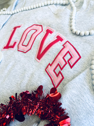 LOVE - 2 Color Puff Screenprinted Sweatshirt