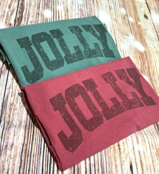 MERRY or JOLLY - TONAL INK - Screenprinted Graphic Tee
