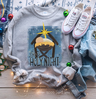 winter scene  trendy  trending  silent night  ready to press  popular  peachy keen prints  merry christmas  holy night  happy holidays  faith  DTF Transfer  DTF  cute  church  Christmas Church  christmas  christianity  christian song  christian faith  christian  O Holy Night  baby jesus  in a manger