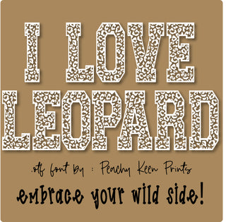 P K P - I Love Leopard - OTF FONT