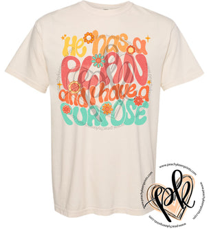 tshirt  Trendy Boho  trending  Transfer  short sleeve tshirt  Sayings  Saying  religious  Phrases  Phrase  peachy keen prints  NEW  neutrals  long sleeve  graphic tshirt  graphic t-shirt  GILDAN  DTG  cute  cream  comfort colors  bella canvas  he has a plan and I have a purpose  inspiration  floral  flowers  retro lettering