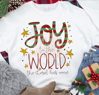 Christmas, Faith, Jesus is born, Joy to the World, DTF Transfer, DTF Transfer, Stars