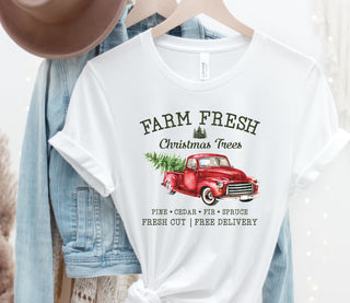 Christmas, christmas truck, Cute, Farm Fresh Christmas Trees, full color, Happy Holidays, peachy keen prints, Phrase, Phrases, popular, pretty, ready to press, red truck, Saying, Sayings, DTF, DTF Design, DTF Transfer, DTF, DTF Design, simplistic, Transfer, Tree, trending, trendy, unique