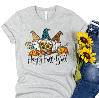 Gnomes - Happy Fall Y'all - Sunflowers - DTF Transfer