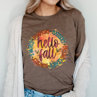 smores  Bonfires  falling leaves  Hayrides  colorful  fall words  trendy  teal blue  Screen Printed Transfer  Screen Printed Design  Screen Printed  Screen Print Transfer  Screen Print  ready to press  Pumpkin  popular fall screen print transfer  Orange  high heat screen print transfer  high heat  Hello Fall  fall girl  Fall  cute