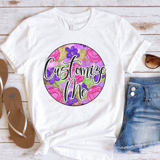 CUSTOM Floral Circle - Mother's Day - SUBLIMATION TRANSFER