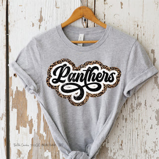 PANTHERS - Retro Leopard- Distressed - DTF Transfer