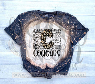 COUGARS - DTF Transfer Leopard Print Mascot